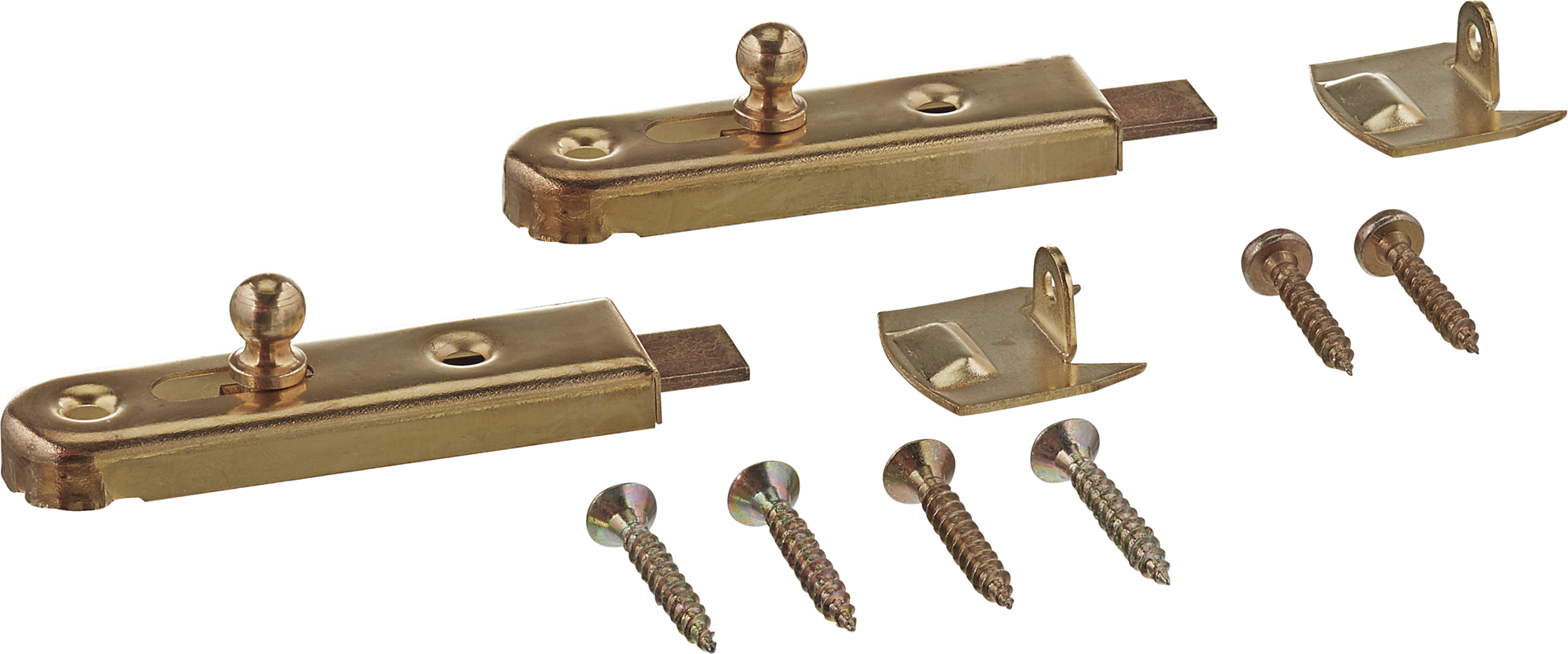 toom Möbelriegel Stahl vermessingt 50 x 13 mm 2 Stück