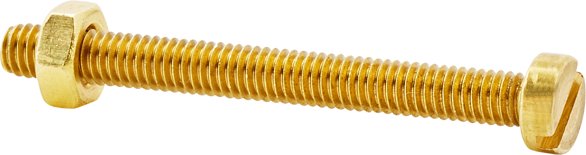 toom Zylinderschrauben SL Längsschlitz Messing blank M4 x 40 mm 6 Stück