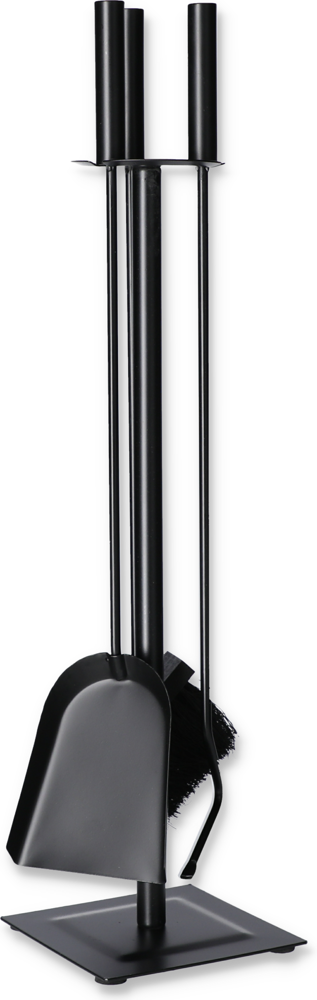 B1 Kaminbesteck schwarz 3-teilig Stahl