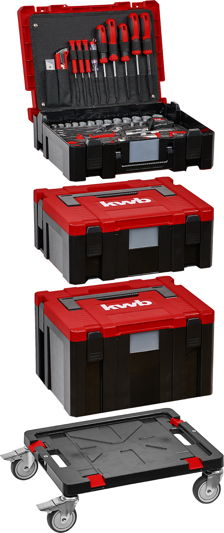 Thumbnail - kwb Systemkoffer-Set 4-teilig mit 125-teiligem Werkzeug-Set