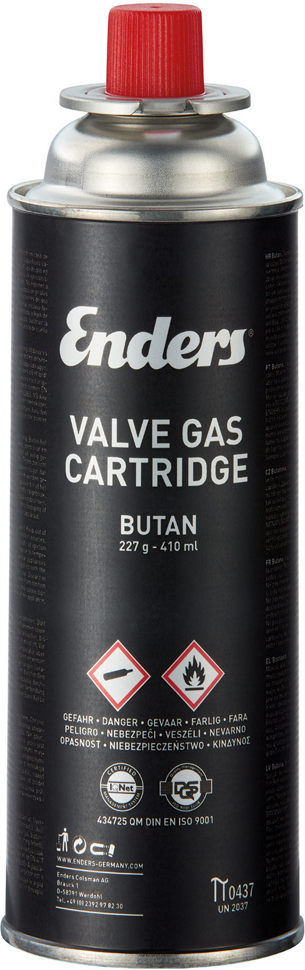 Enders Ventilkartusche Butan 227 g für Gaskocher Nelson