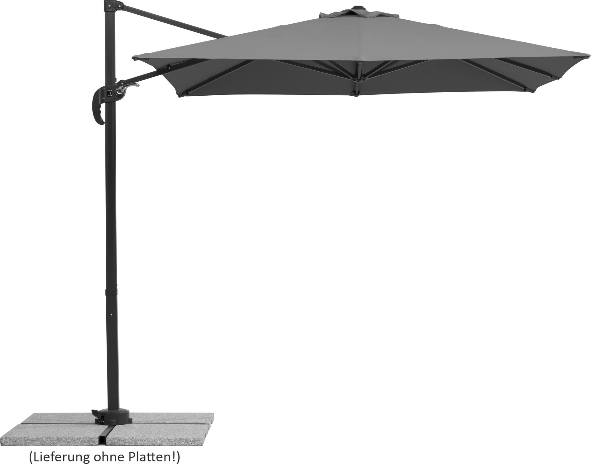 Schneider Ampelschirm 'Rhodos Junior' anthrazit 230 x 230 cm