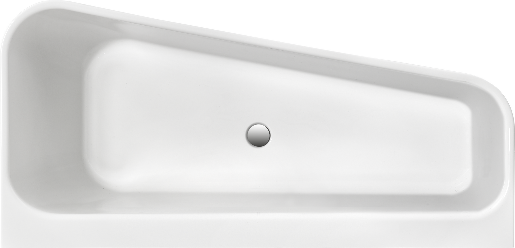 Ottofond Badewanne 'Pino' links Sanitäracryl weiß 1550 x 750 mm