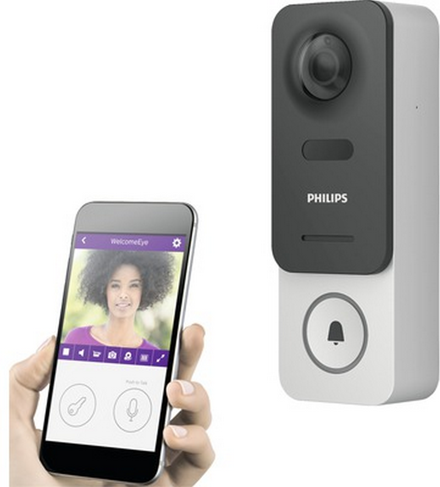 Philips Türsprechanlage 'Welcome Eye Link' WLAN Weitwinkel-Full-HD-Objektiv