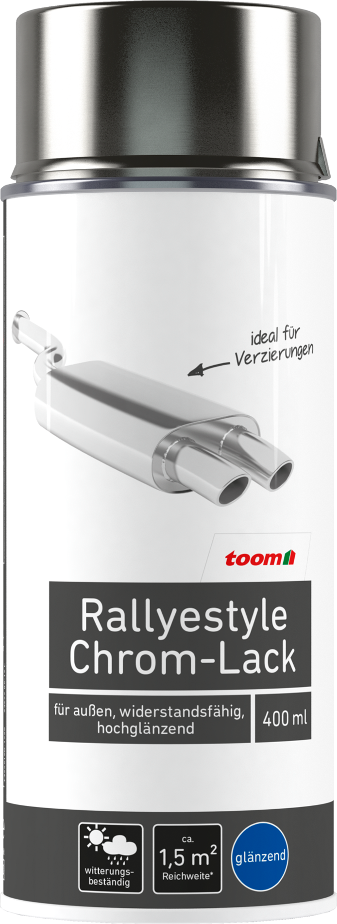Thumbnail - toom Rallyestyle-Sprühlack silberfarben seidenmatt 400 ml