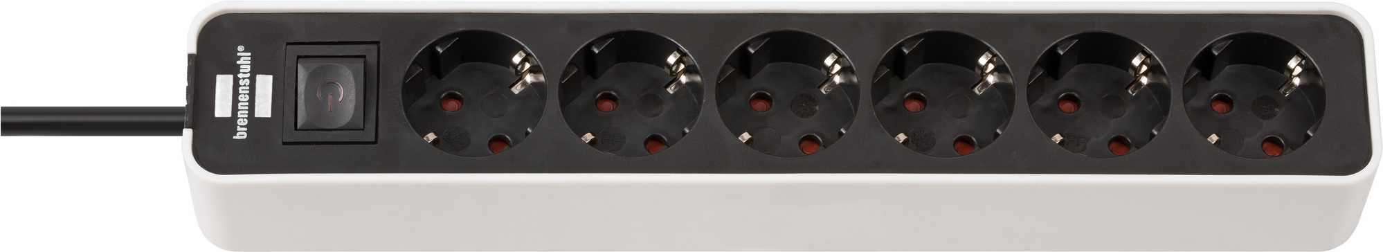 Thumbnail - Brennenstuhl Steckdosenleiste 'Ecolor' schwarz/weiß 6-fach