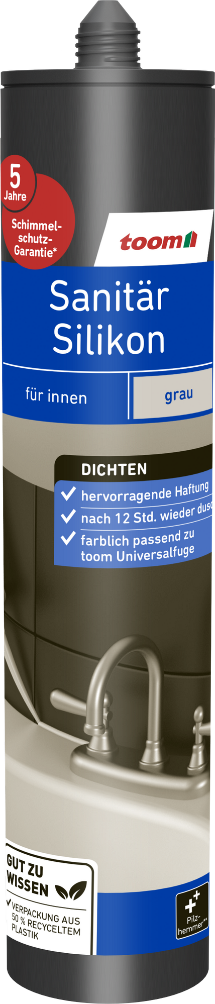 toom Sanitärsilikon grau 310 ml