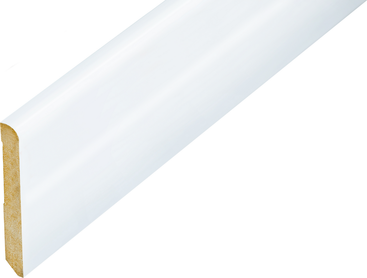 Kosche Fußleiste weiß 80 x 10 x 2500 mm