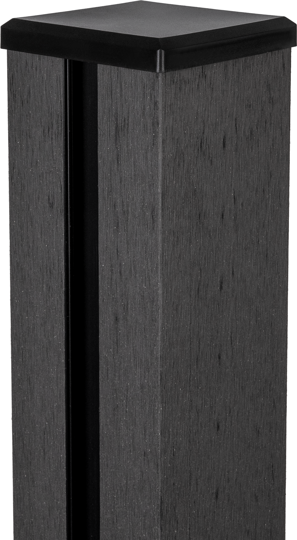 GroJa Tor-Pfosten 'Fertigzaun' BPC/Stahl anthrazit 7 x 7 x 240 cm