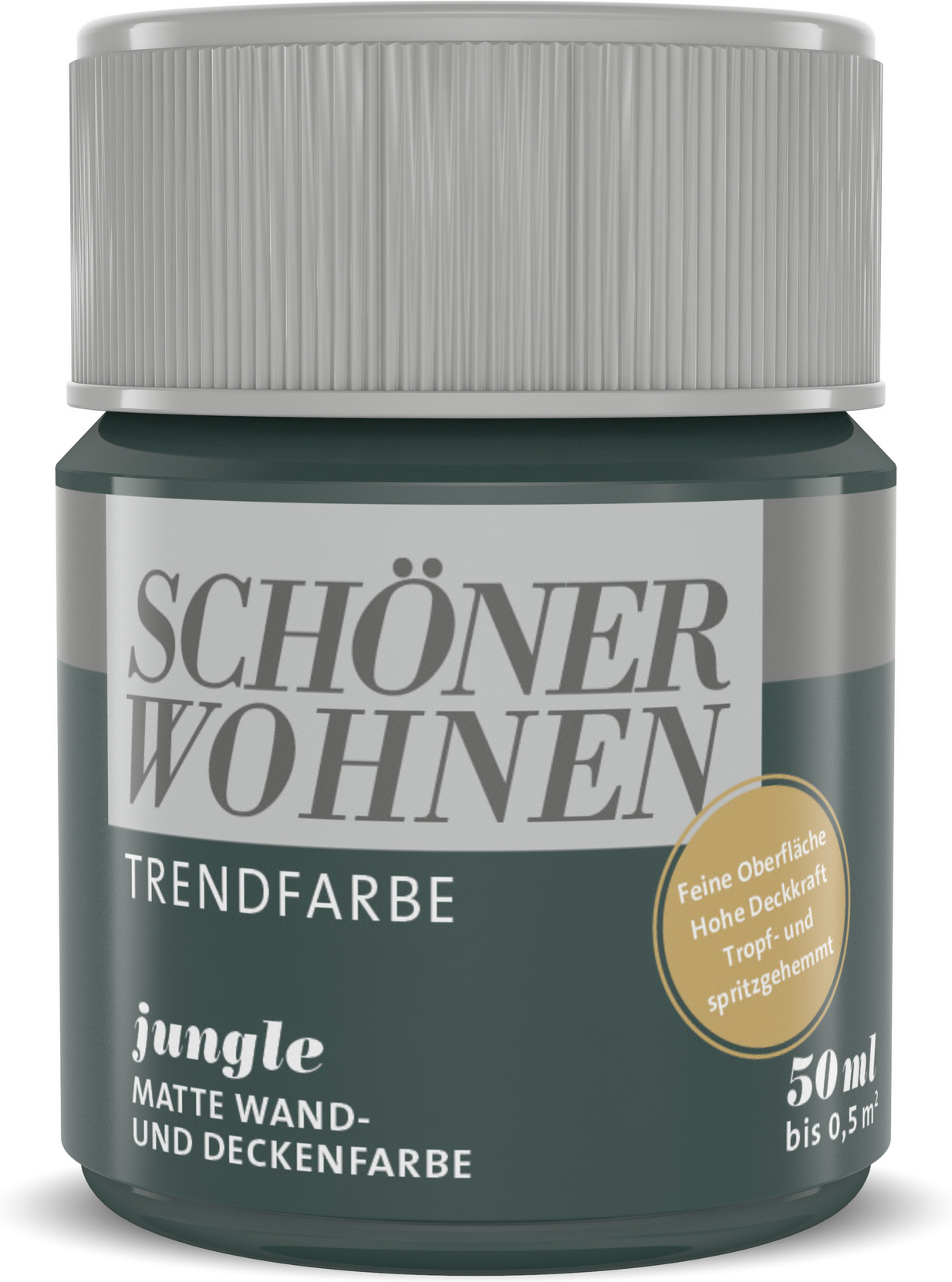 Thumbnail - Schöner Wohnen Farbe Trendfarbe 'Jungle' graugrün matt 50 ml