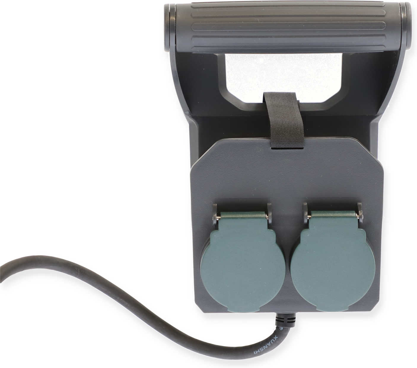 Außen-Verlängerungskabel mit Halterung schwarz 2-fach 10 m