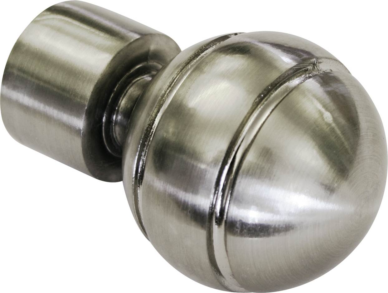 Gardinia Endknöpfe 'Ally' edelstahlfarben 2 Stück