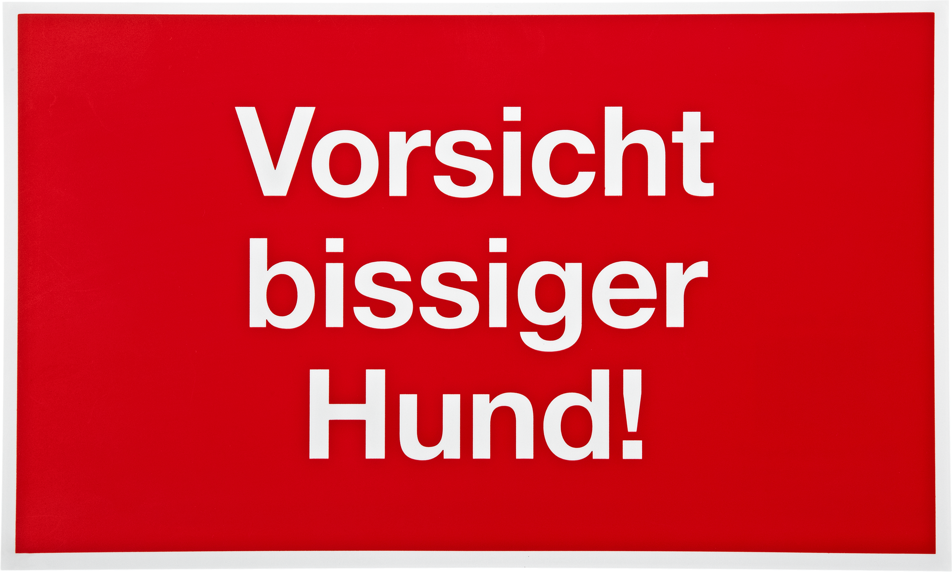Schild 'Vorsicht bissiger Hund!'