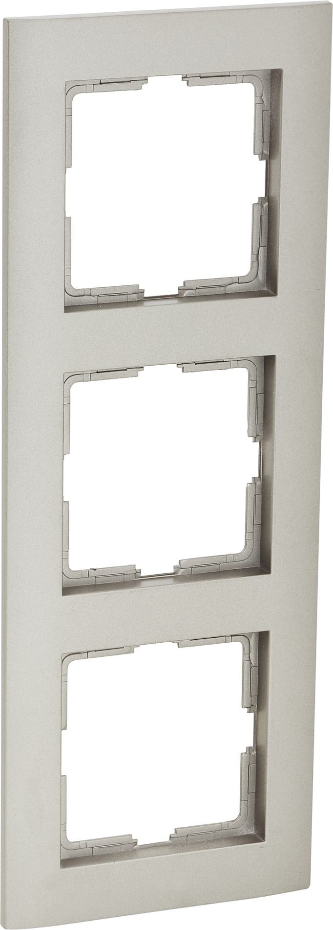 Kopp Abdeckrahmen 'Athenis' 3-fach stahlfarben