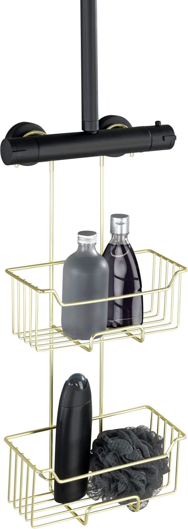 Wenko Duschregal 'Milo' Edelstahl goldfarben 25 x 55 x 14 cm