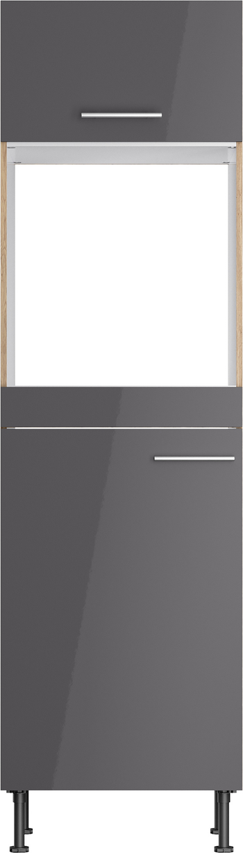 Thumbnail - OPTIFIT Hochschrank für Backofen und Kühlschrank 'Optikomfort Jonte984' anthrazit/eichefarben 60 x 211,8 x 58,4 cm