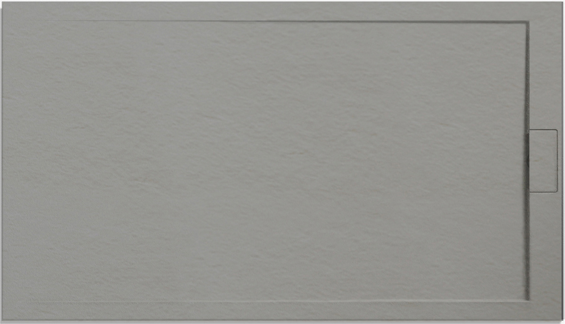 Ottofond Duschwanne 'Zona' Mineralguss zementgrau 1000 x 900 / 27 mm