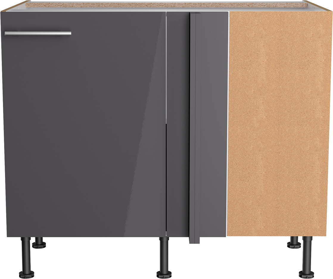 Thumbnail - OPTIFIT Eckunterschrank 'Optikomfort Jonte984' anthrazit/eichefarben 100 x 87 x 58,4 cm