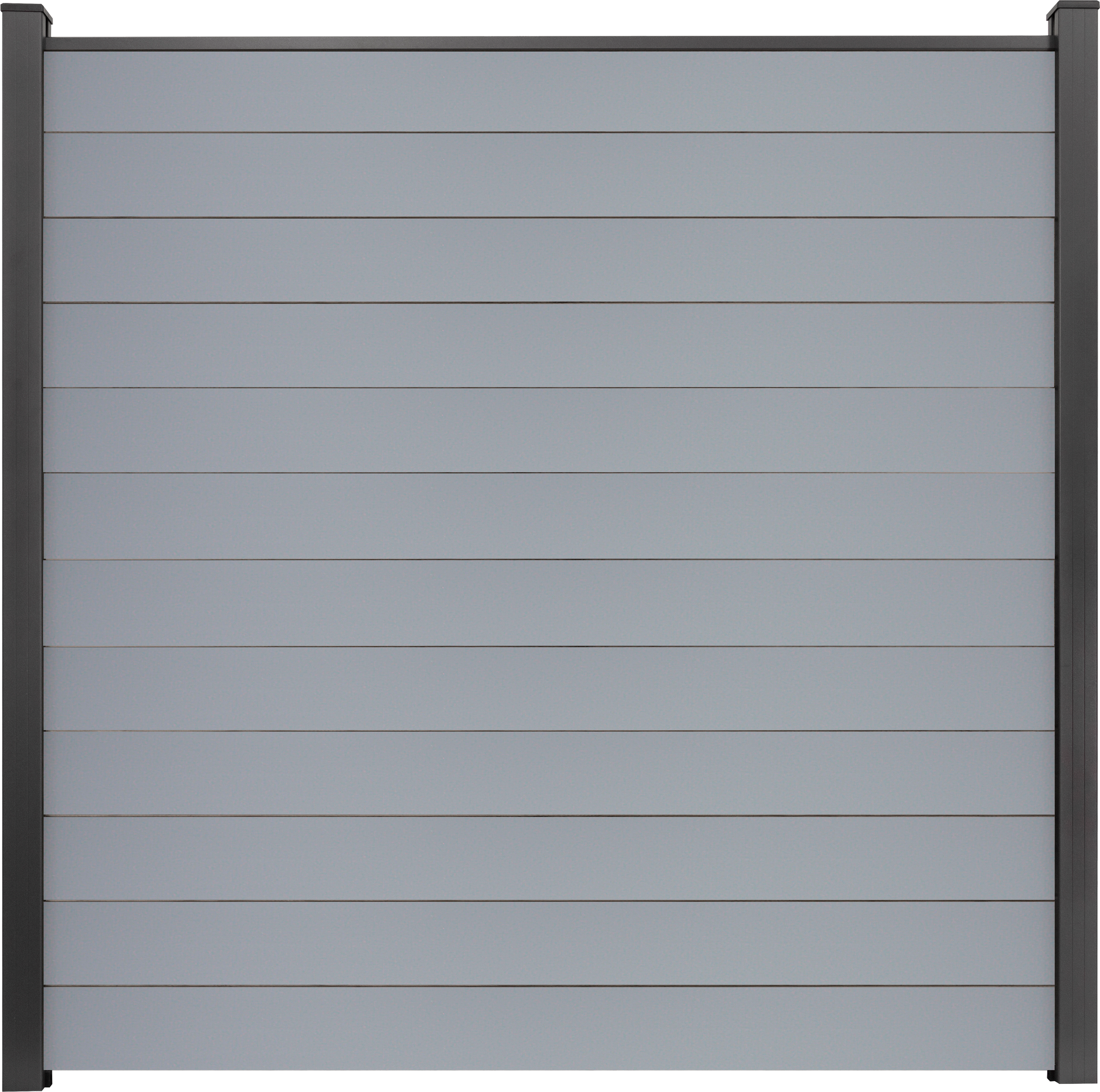 GroJa Steckzaun 'BasicLine' schmal Stecksystem silbergrau 180 x 180 cm