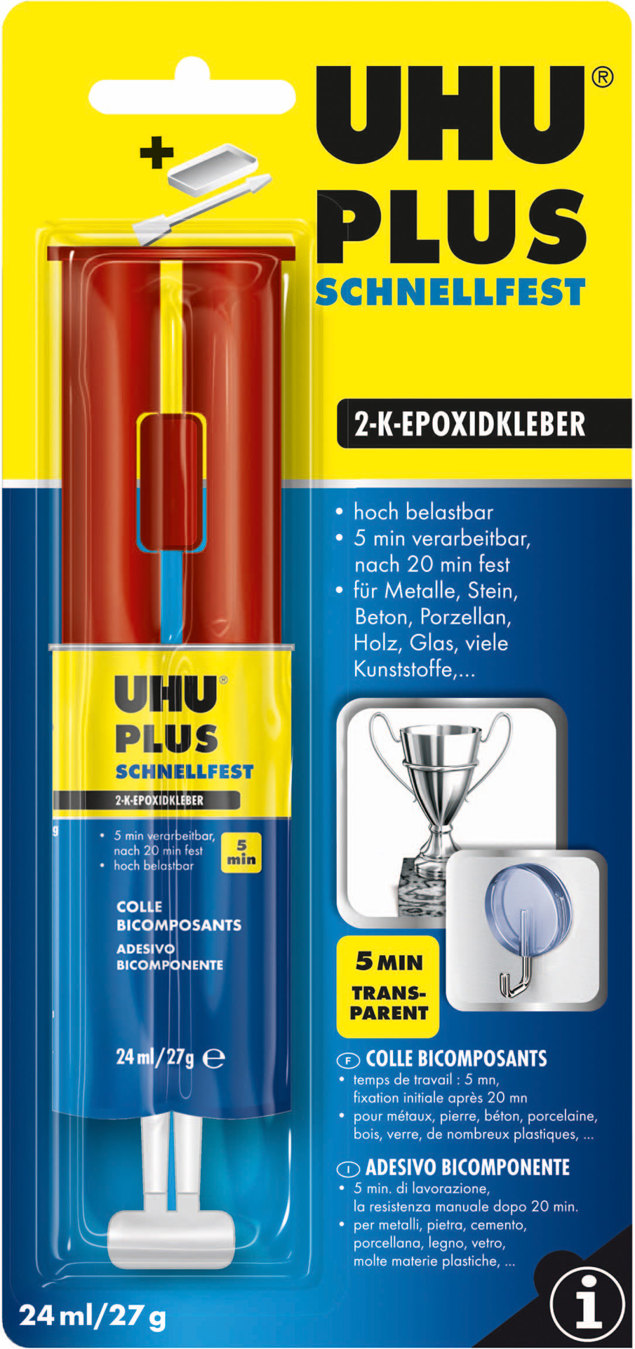 Thumbnail - Uhu 2-K-Epoxitkleber 'schnellfest' transparent 27 g