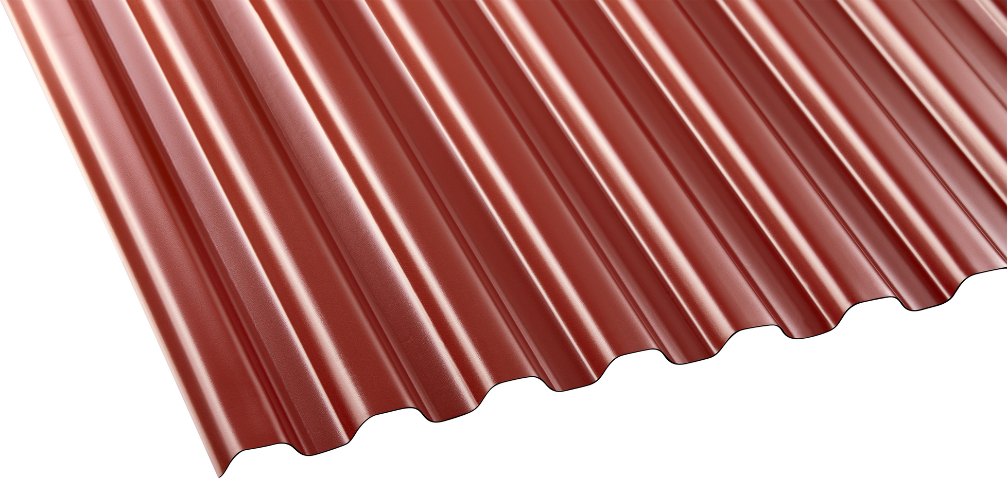 Gutta PVC-Wellplatte 'Trapez 70/18' rot 200 x 90 x 0,12 cm
