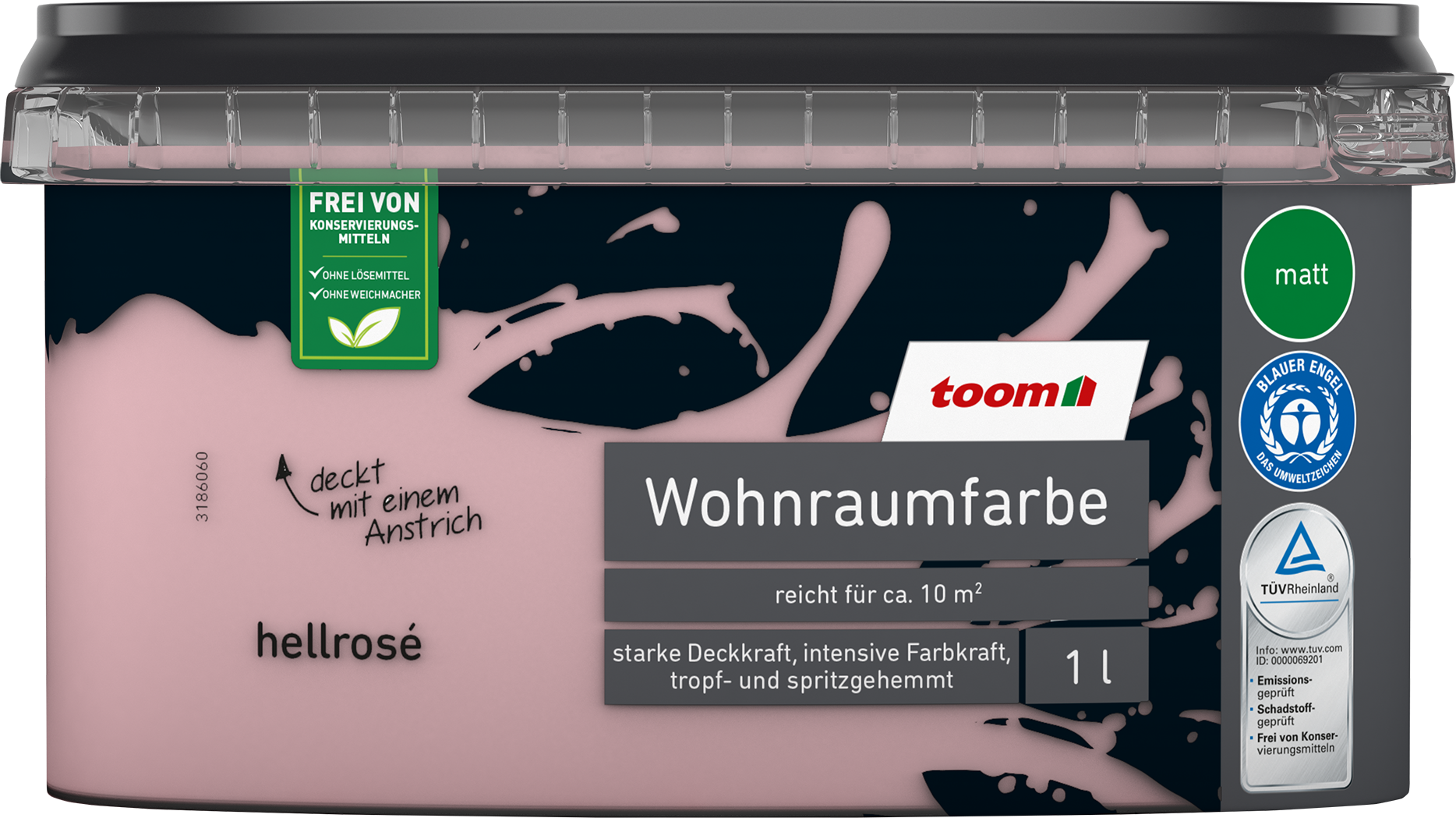 toom Wohnraumfarbe hellrosa matt 1 l