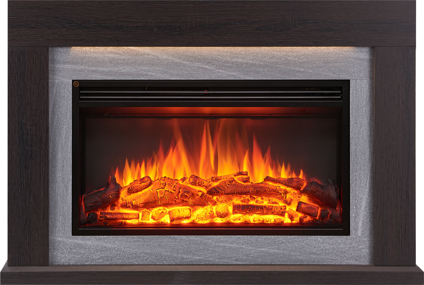 CrownFlame Elektrokamin 'Xerxes' dunkelbraun 2 kW