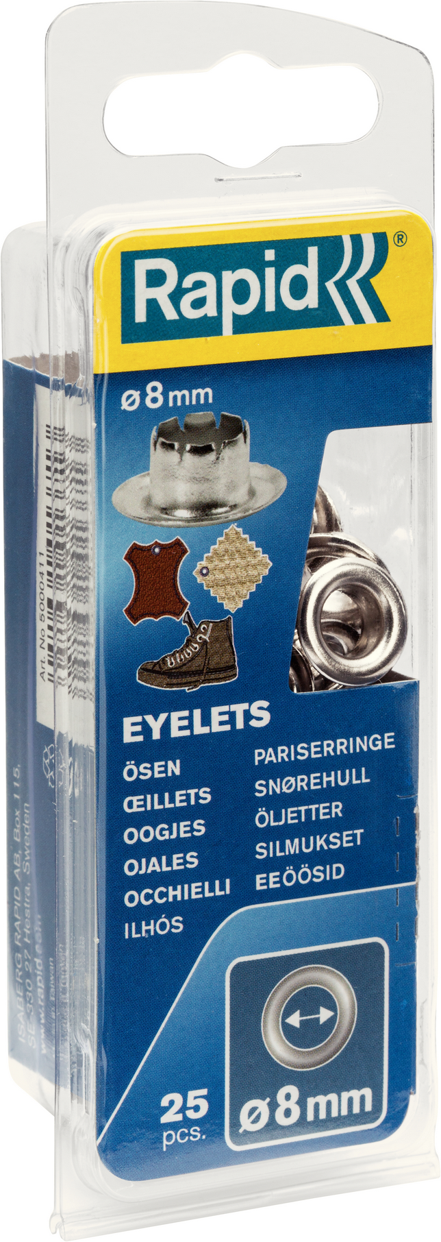 Rapid Ösen Ø 8 mm 25 Stück inkl. Einschlagwerkzeug