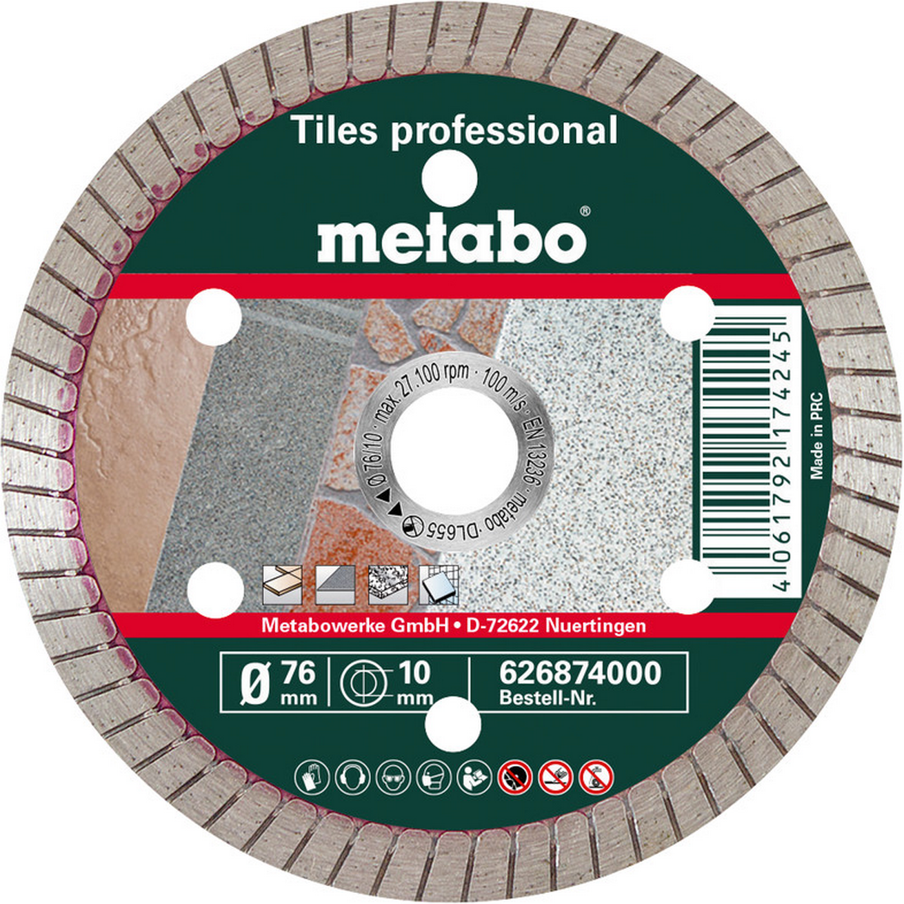 Thumbnail - Metabo Diamanttrennscheibe 'Professional' 76 x 10 mm