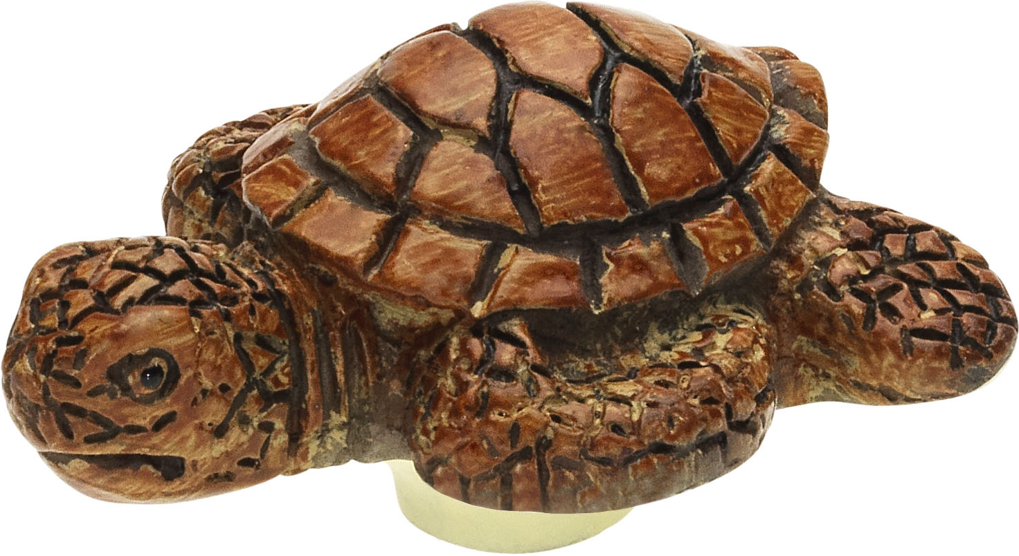 Siro Möbelknopf 'Schildkröte' braun