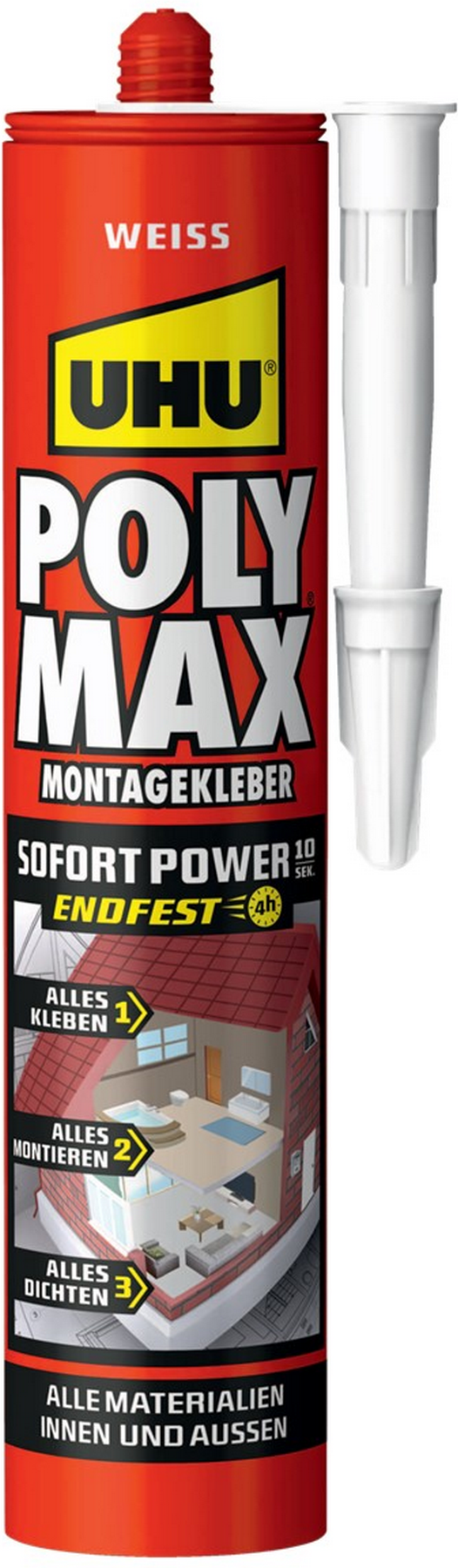 Thumbnail - Uhu Montagekleber 'POLY MAX Sofort Power' weiß 425 g