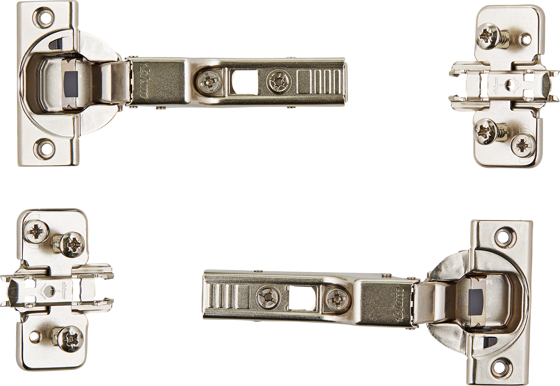 Topfscharniere Ø 35 mm 110° 2 Stück Mittelanschlag gedämpft