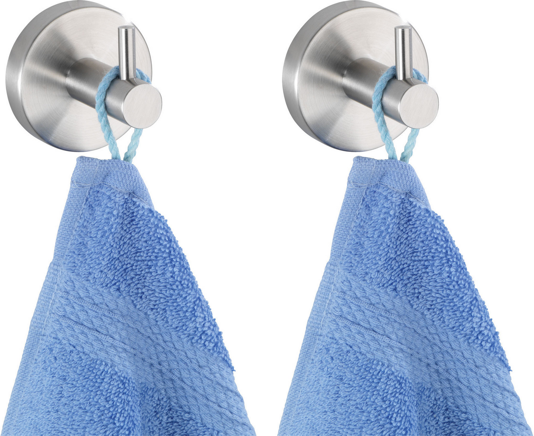 Wenko Handtuchhaken-Set 'Bivio' edelstahlfarben 2-teilig