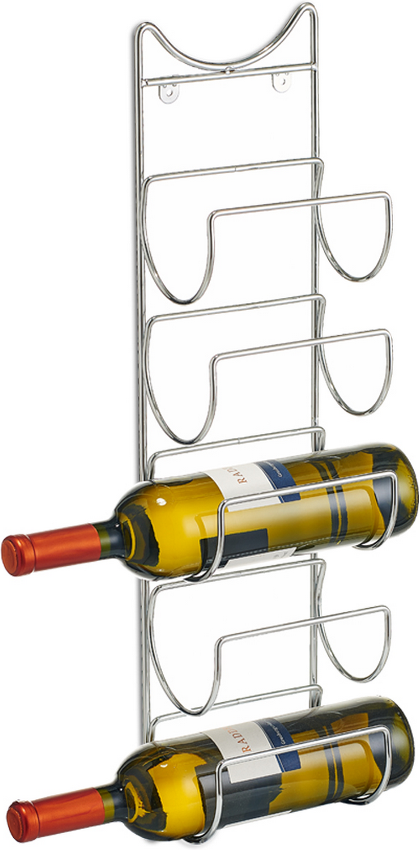 Zeller Flaschenhalter silberfarben 10,5 x 61 x 15 cm