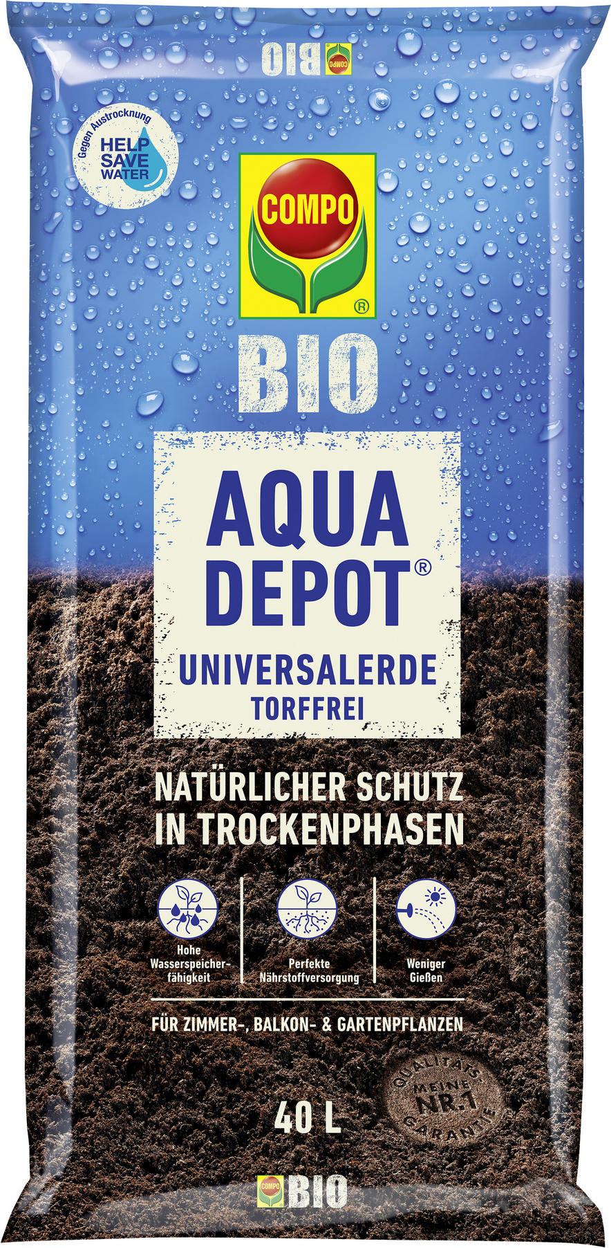 Thumbnail - Compo Bio-Universalerde 'Aqua Depot' torffrei 40 l