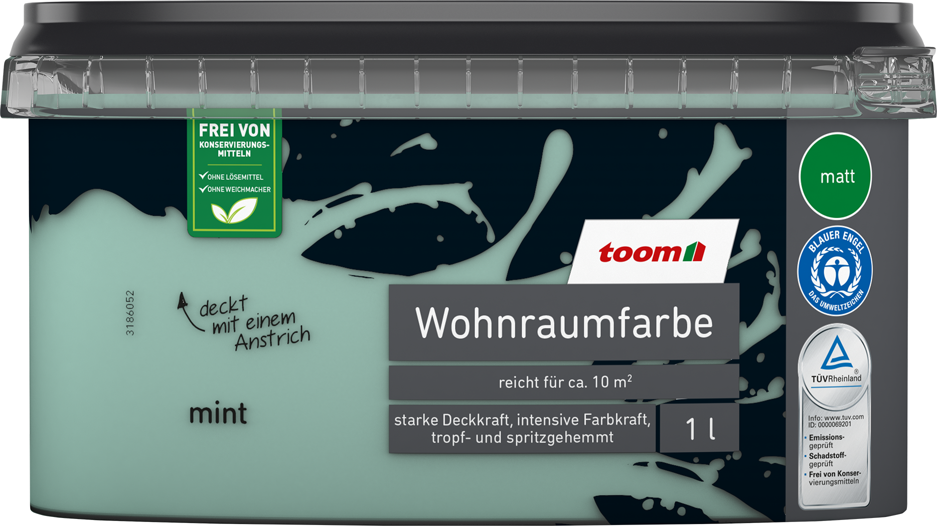 Thumbnail - toom Wohnraumfarbe minzgrün matt 1 l