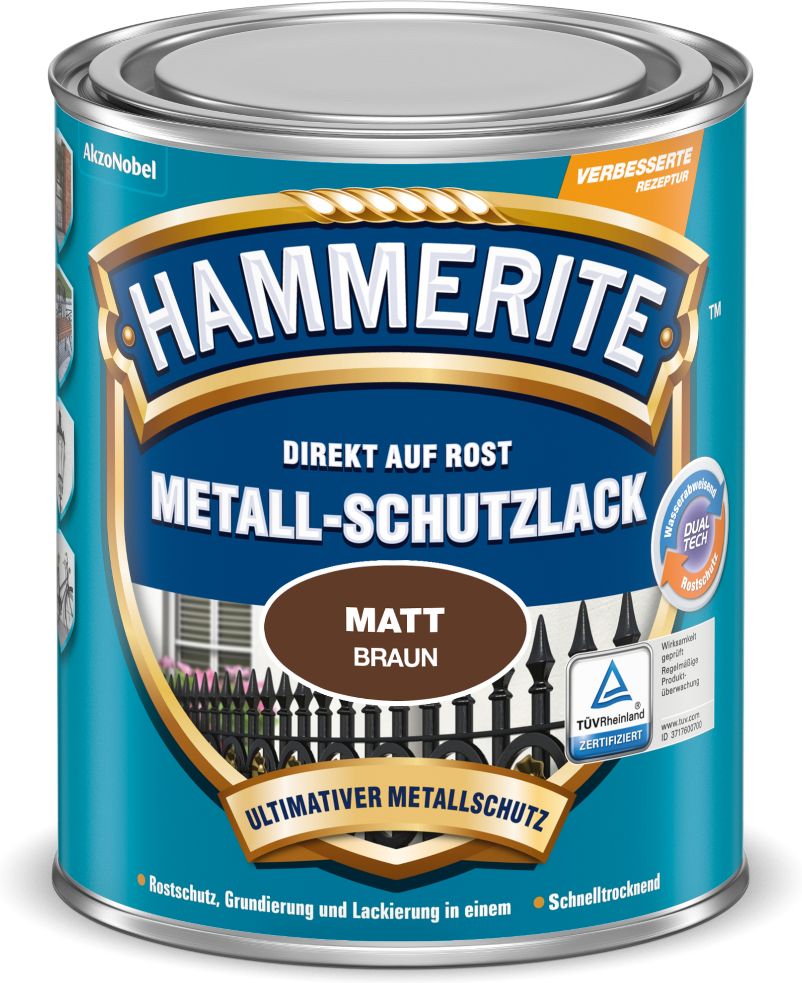 Thumbnail - Hammerite Metallschutzlack 'Direkt auf Rost' braun matt 750 ml