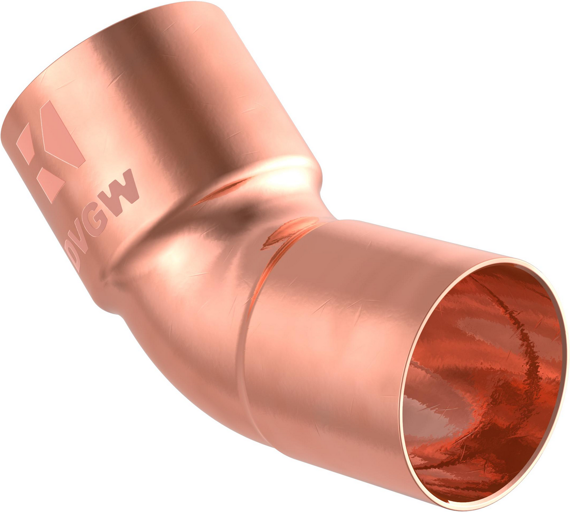 Thumbnail - Kirchhoff Kupferrohrbogen 45°-Lötfitting Ø 28 mm