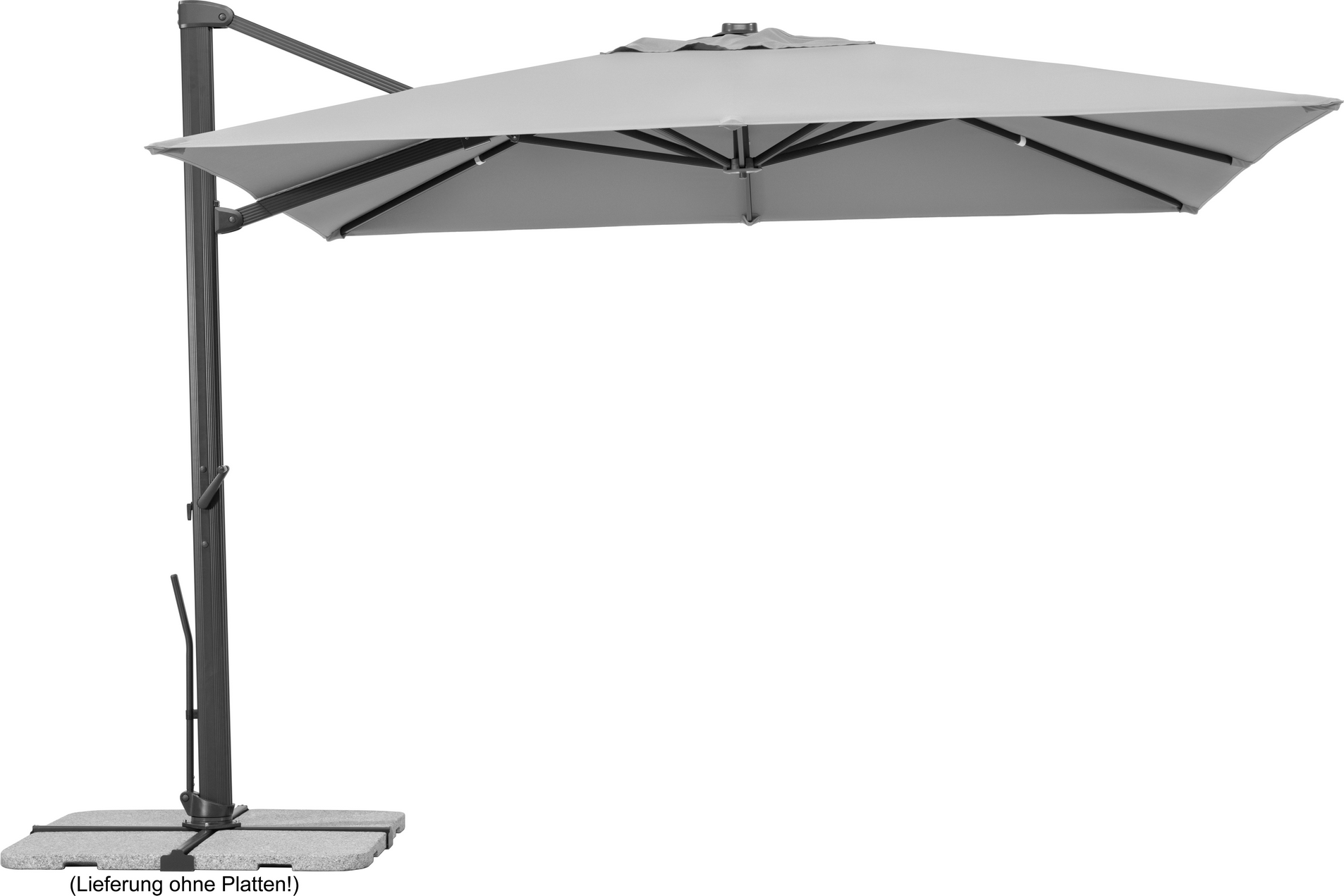 Schneider Ampelschirm 'Rhodos Smart' silbergrau 300 x 300 cm