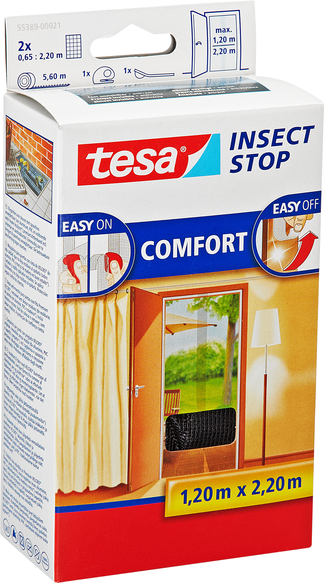 Thumbnail - tesa Türfliegengitter 'Comfort' anthrazit 120 x 220 cm