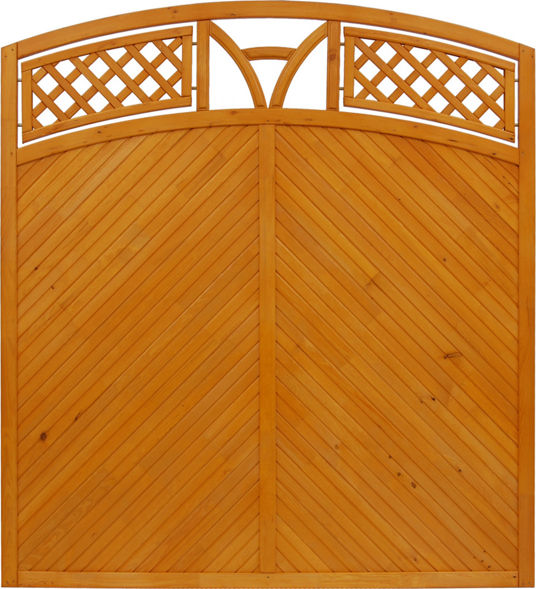 andrewex Sichtschutzzaun 'Toulon' mit Bogen 180 x 180/195 cm pinie