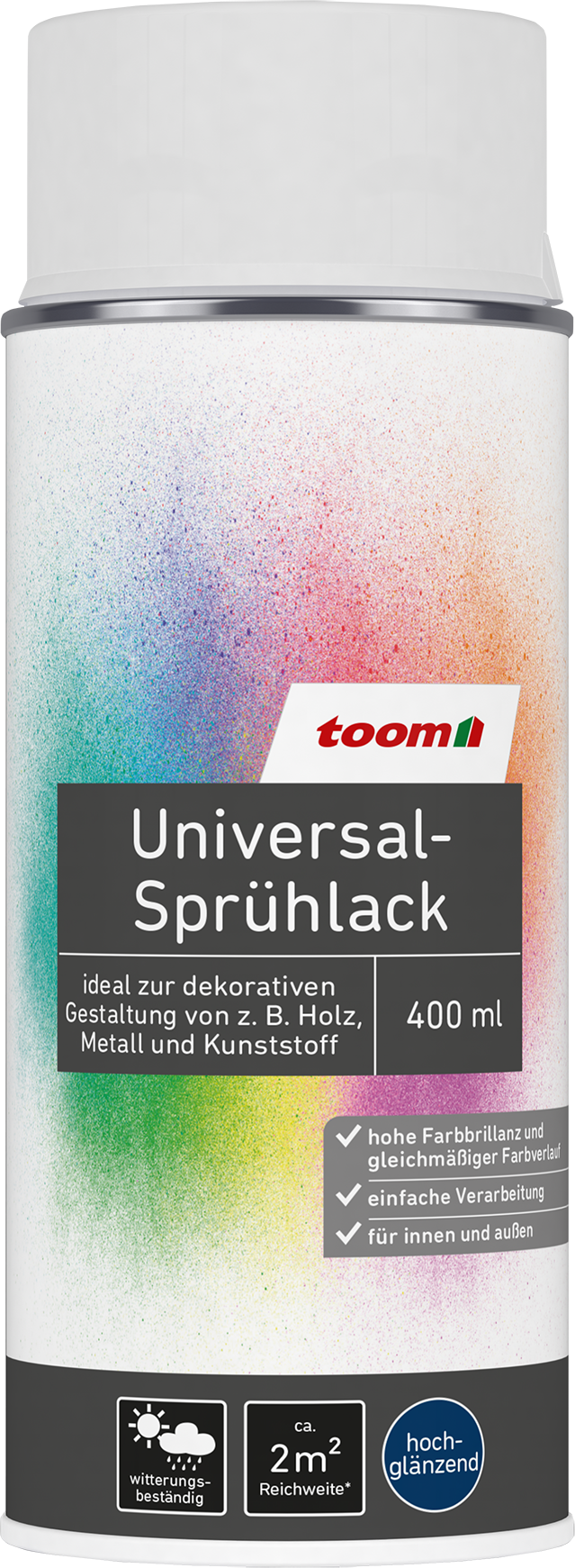 Thumbnail - toom Universal-Sprühlack 'Eisblume' weiß glänzend 400 ml