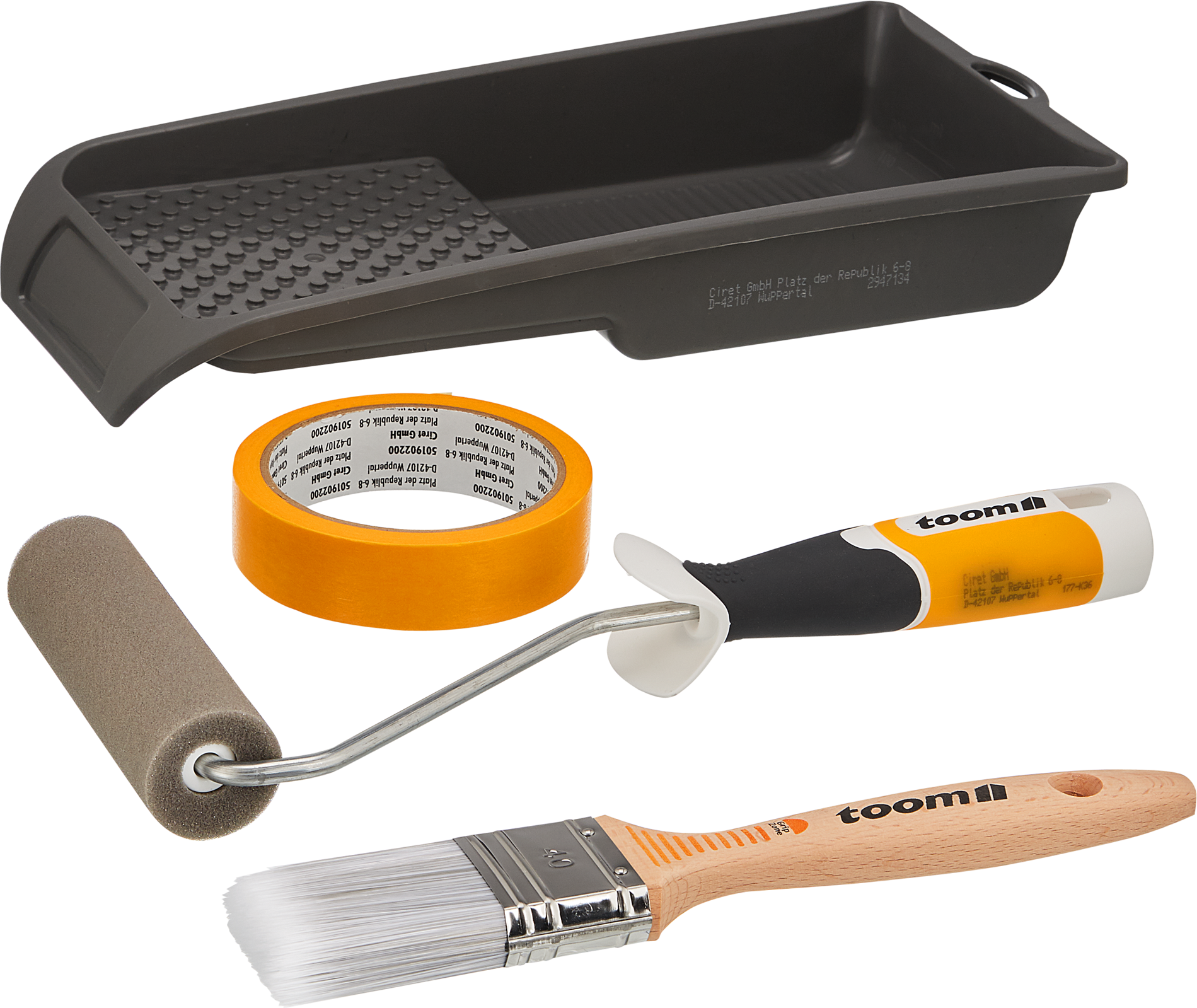 toom Lackierset 'Streifenfrei' 5-teilig