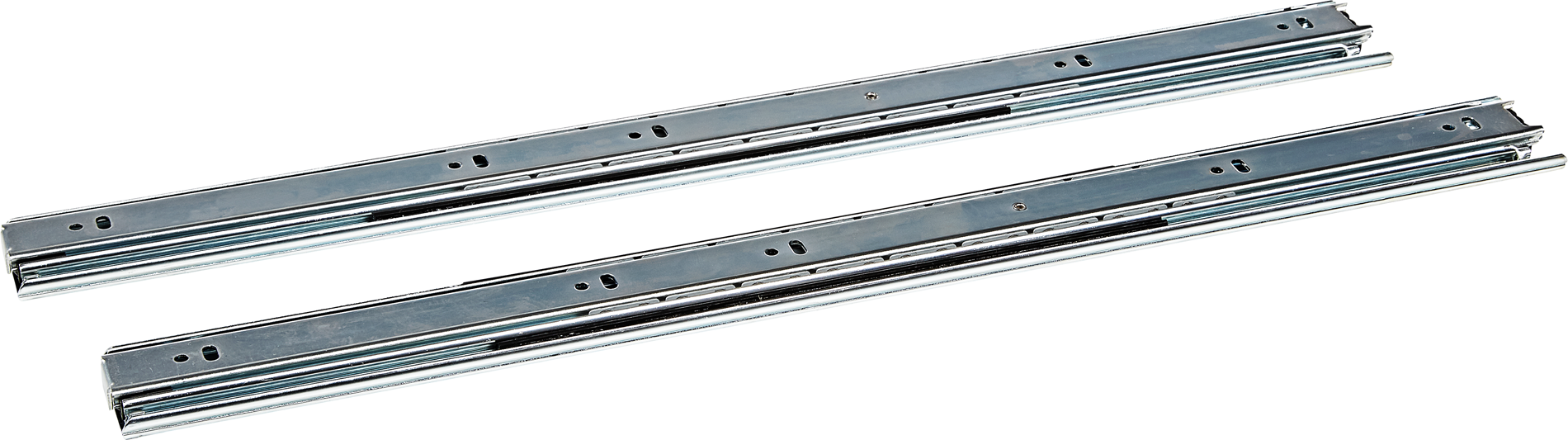 toom Kugelauszüge Metall silbern 50 cm 2 Stück ohne Dämpfung