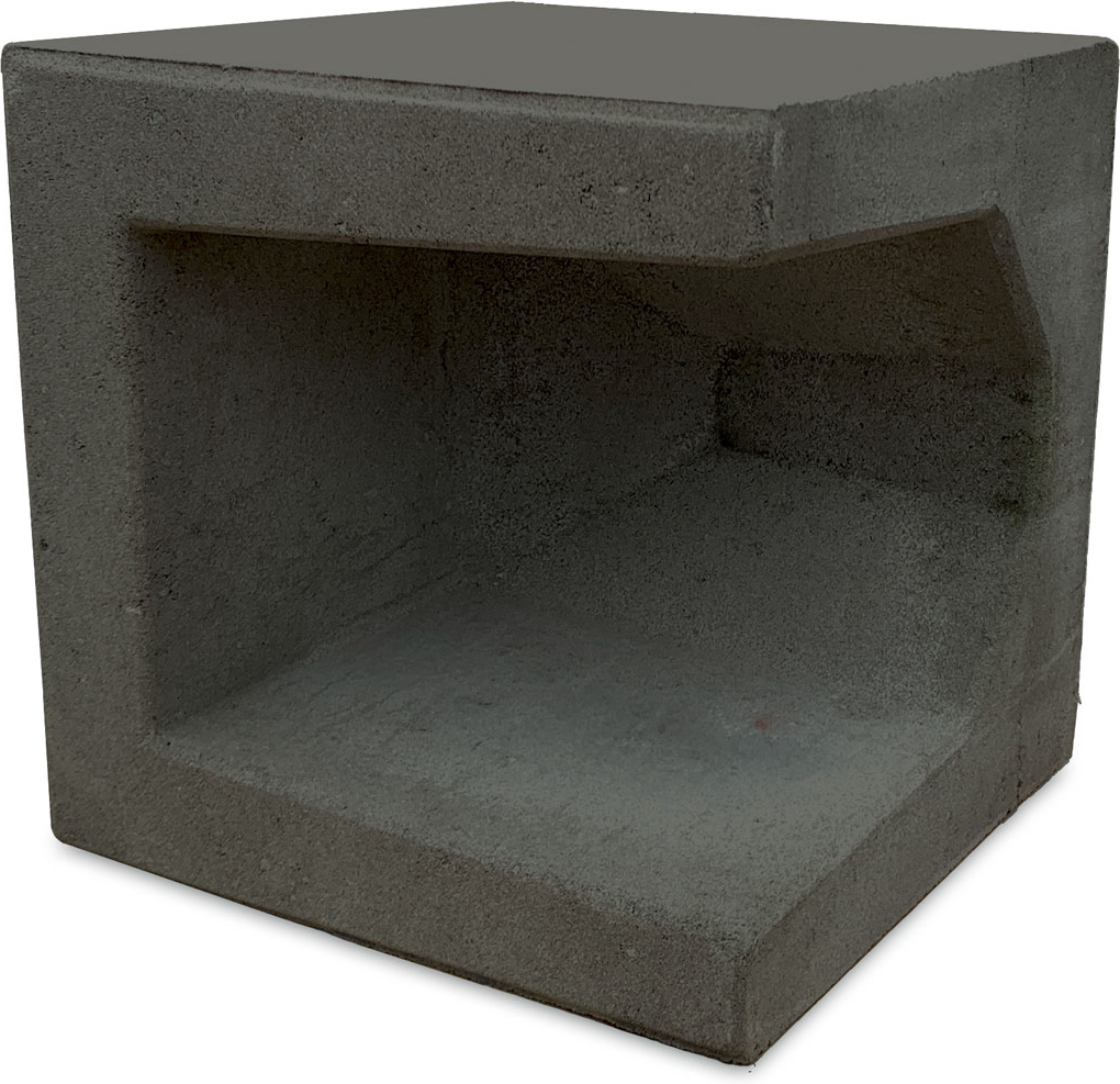 Thumbnail - Diephaus U-Stein-Ecke Beton anthrazit 40 x 40 x 40 cm