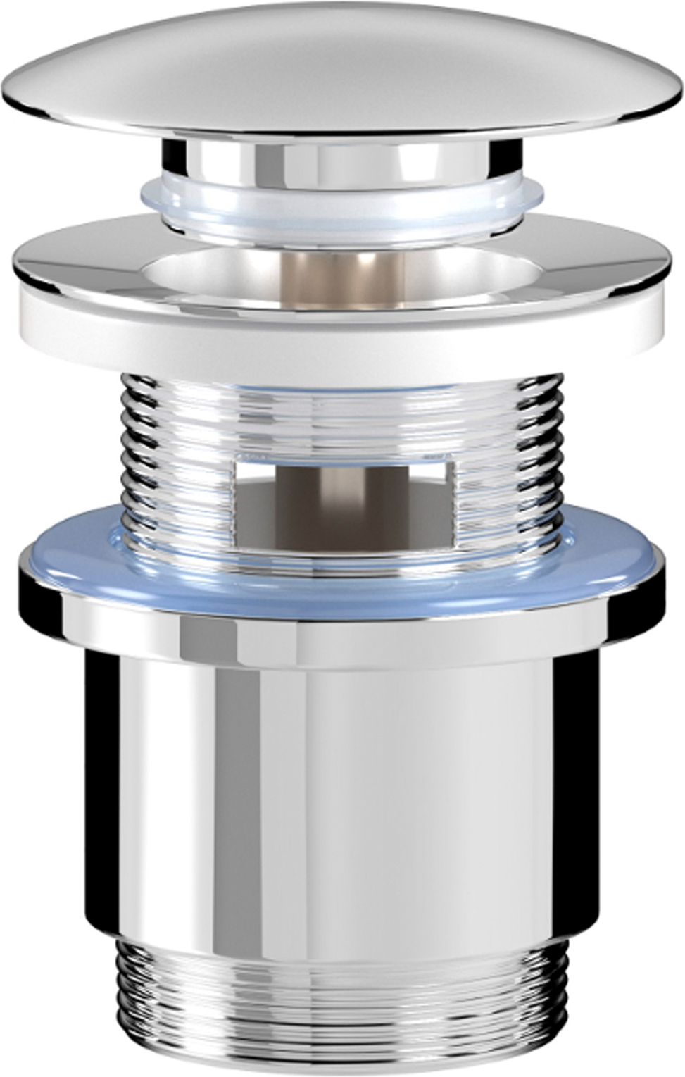 Chris Bergen Ablaufgarnitur 'Push-Open' chromfarben Messing