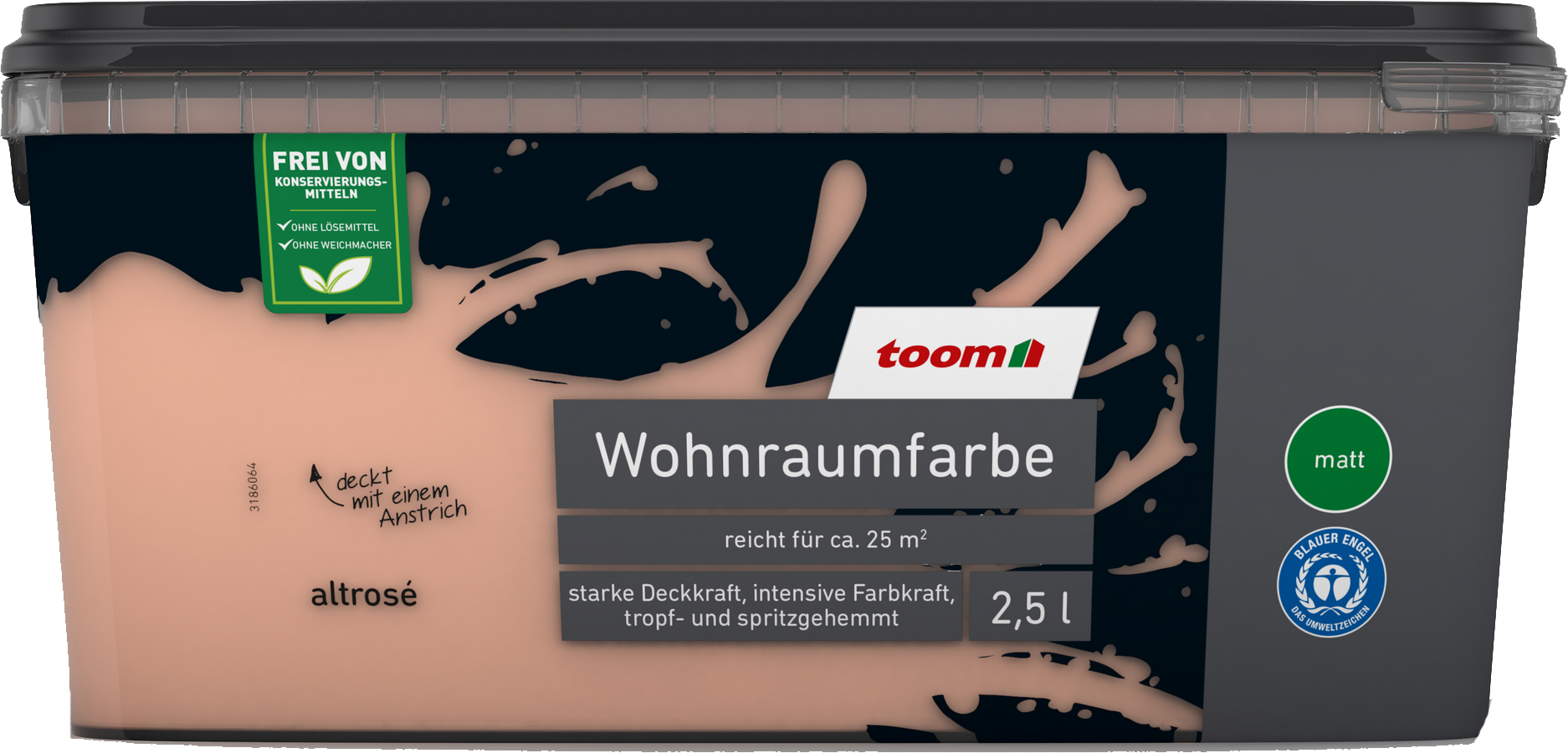 toom Wohnraumfarbe altrosa matt 2,5 l