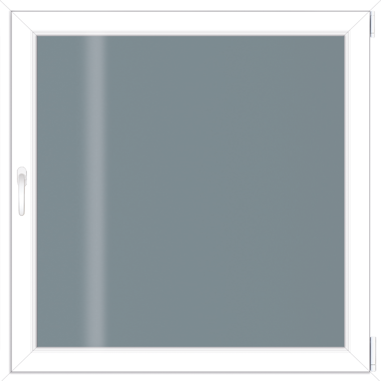 Roro Kunststofffenster 600 x 600 mm weiß DIN rechts