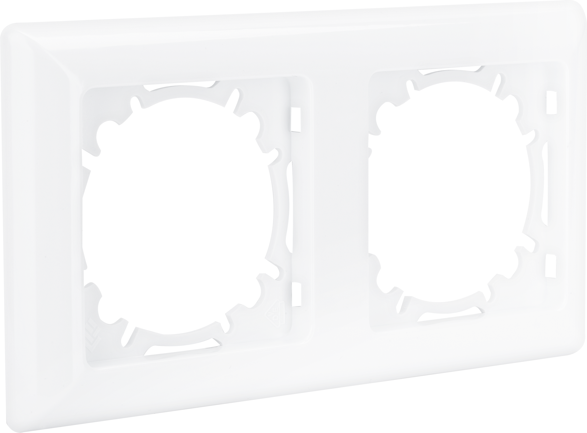 B1 Abdeckrahmen Steckdose 2-fach weiß