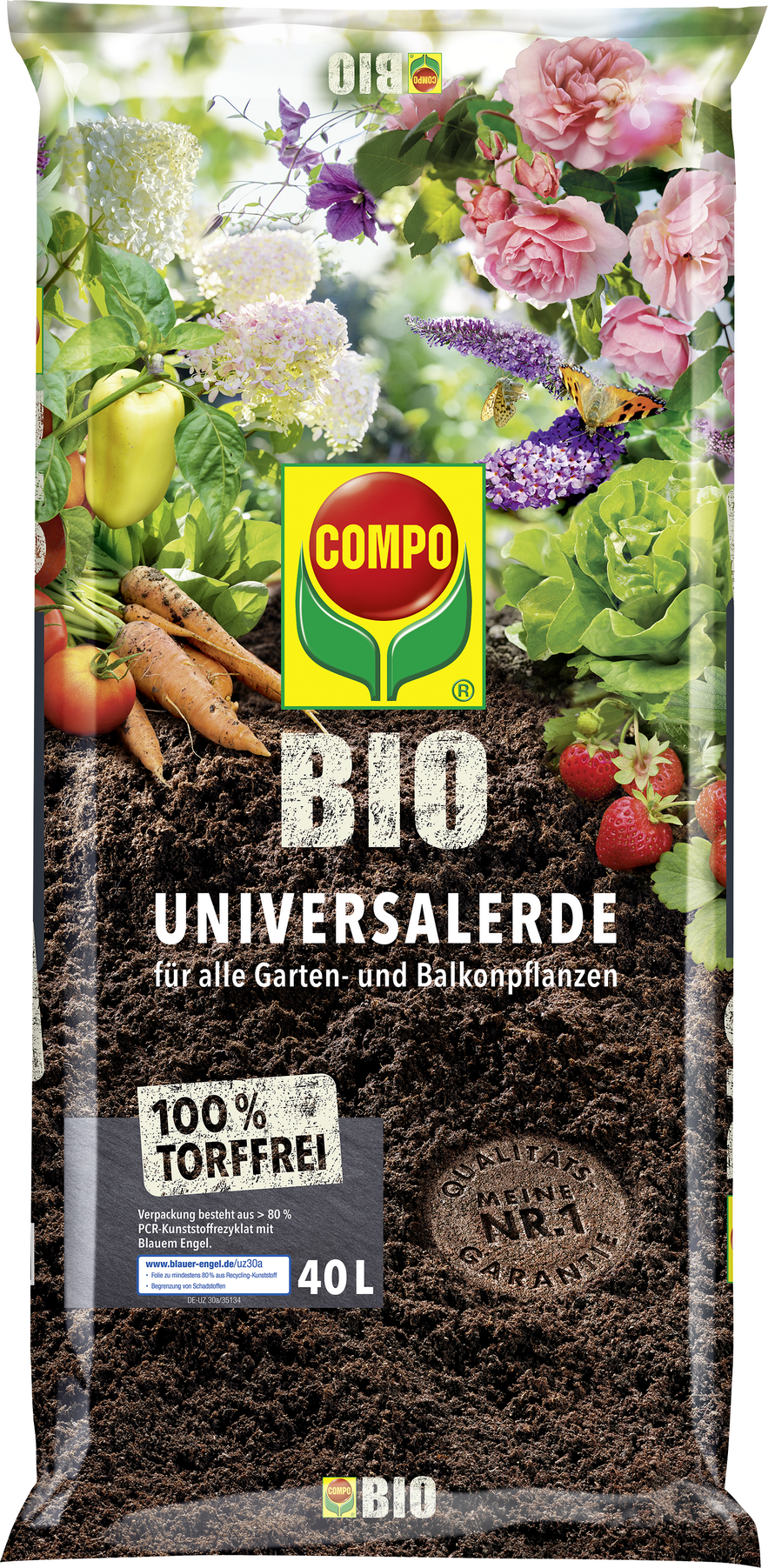 Thumbnail - Compo BIO Universal-Erde torffrei 40 l